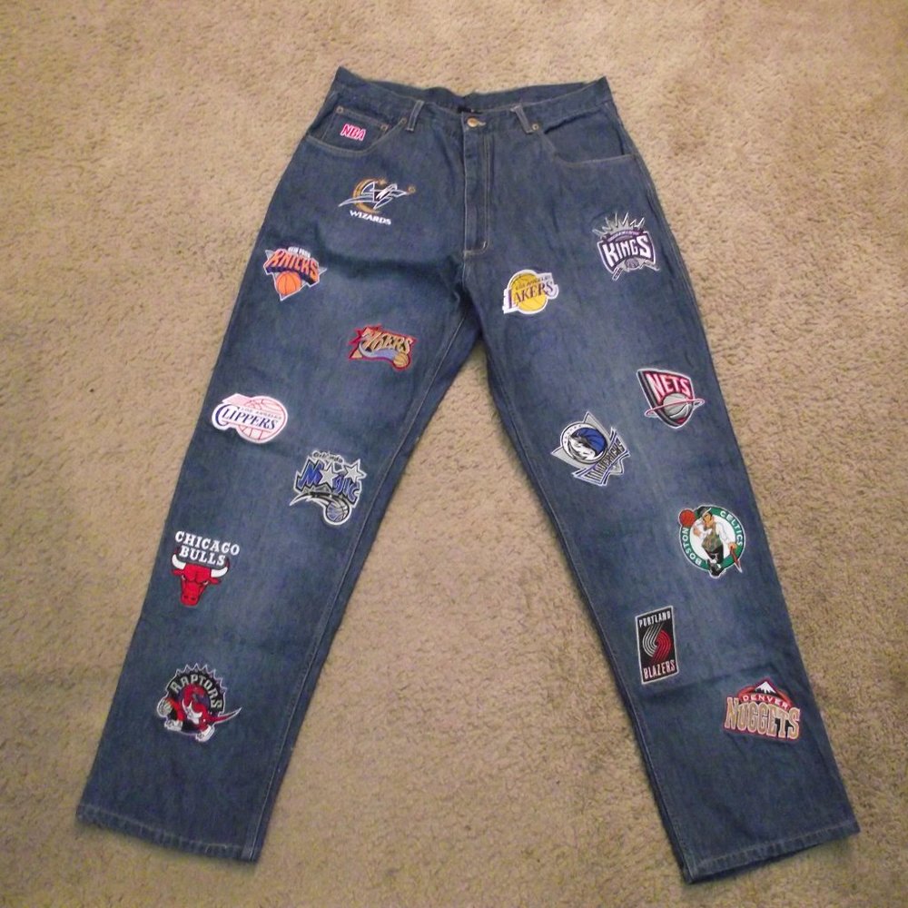 MENS NBA FAN CLUB JEANS SIZE 34